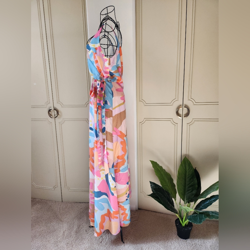 AQUA Exclusive To Bloomingdales Colorful Floral Wrap Dress - Picture 3 of 16
